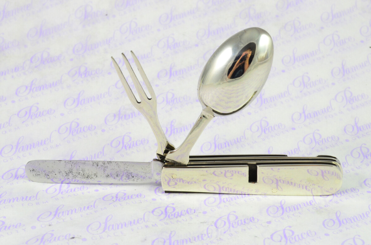 Antique RARE Sheffield Campaign Set Knife Fork & Spoon Genuine Made in Sheffield England - Image 2