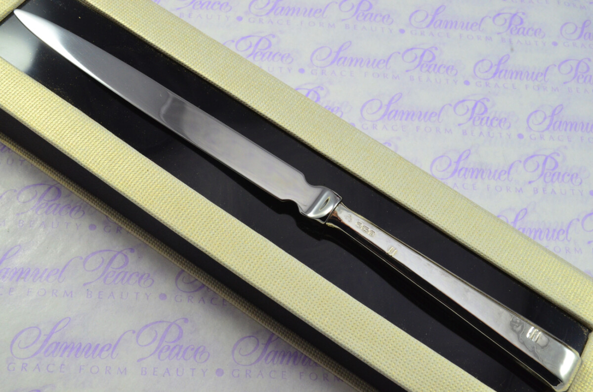 Charles Henry Biggin Sheffield Sterling Silver Handled Letter Opener Bowdon Pattern 1936 Cased