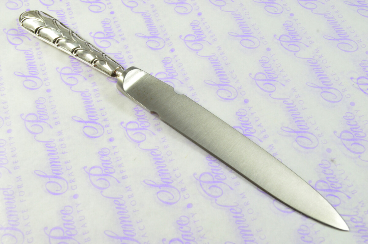 John Biggin Abney Pattern Sterling Silver Letter Opener Sheffield 1914 - Image 7