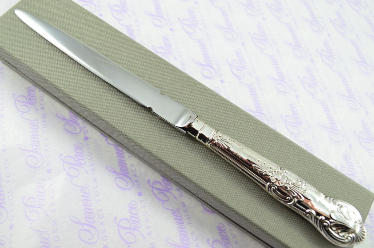 CHB Sheffield Sterling Silver Handled Letter Opener/Paper knife Queens Pattern 1908