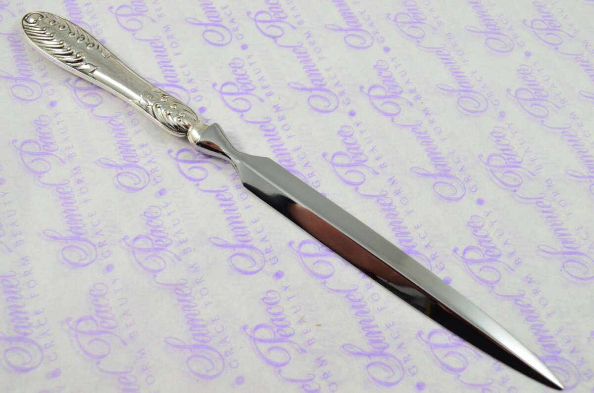 Cooper Bros Sheffield Sterling Silver Handled Letter Opener/Paper knife Callender Pattern 1909 - Image 4