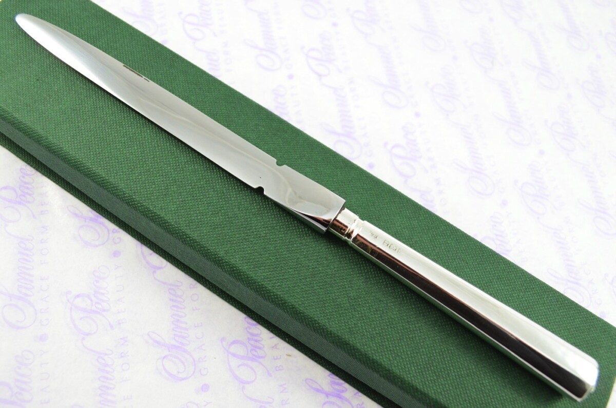 Thomas Bradbury & Sons Sheffield Sterling Silver Handled Letter Opener/Paper knife Comrie Pattern 1910