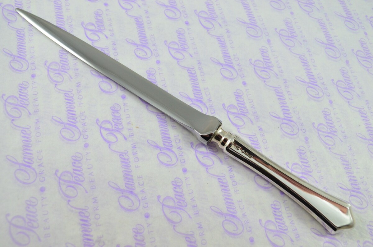 BBS Ltd Sheffield Sterling Silver Handled Letter Opener/Paper knife Traquair Pattern 1955 - Image 2