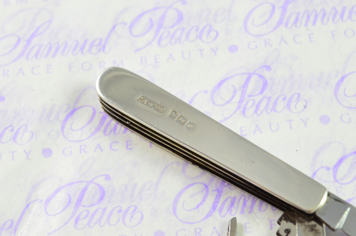 Amazing Beautiful Silver Scaled 3 Piece Fully Restored London Made Pen/Pocket Knife 1903 - Image 6