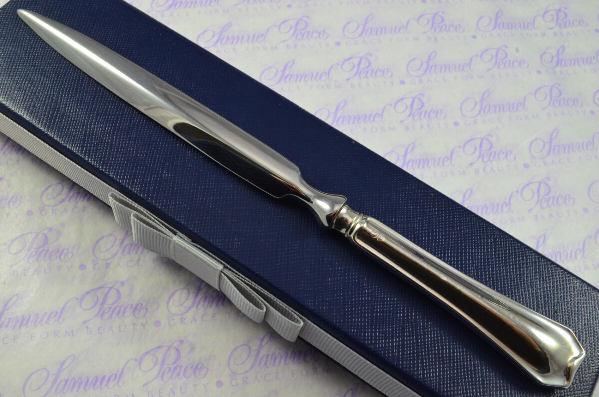 John Yates Sheffield Sterling Silver Handled Letter Opener Helmshore Pattern 1918 Cased