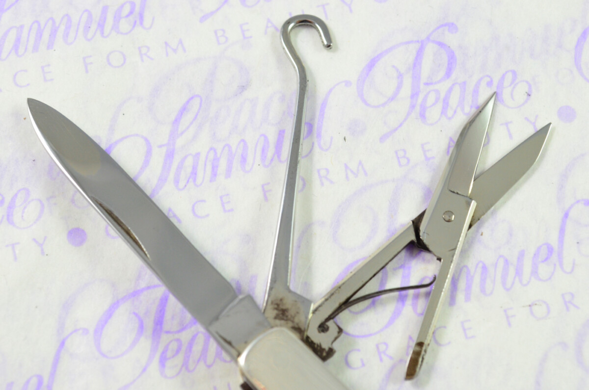 Amazing Beautiful Silver Scaled 3 Piece Fully Restored London Made Pen/Pocket Knife 1903 - Image 5