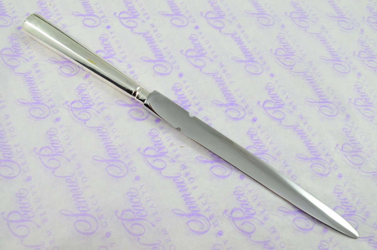 Thomas Bradbury & Sons Sheffield Sterling Silver Handled Letter Opener/Paper knife Comrie Pattern 1910 - Image 4