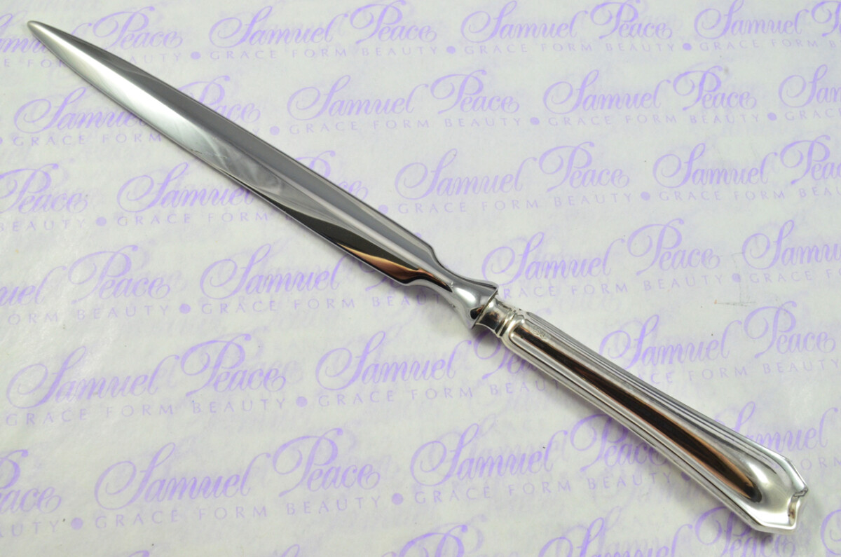 John Yates Sheffield Sterling Silver Handled Letter Opener Helmshore Pattern 1918 Cased - Image 3