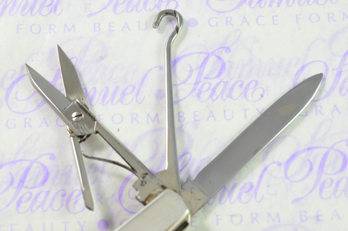 Amazing Beautiful Silver Scaled 3 Piece Fully Restored London Made Pen/Pocket Knife 1903 - Image 9