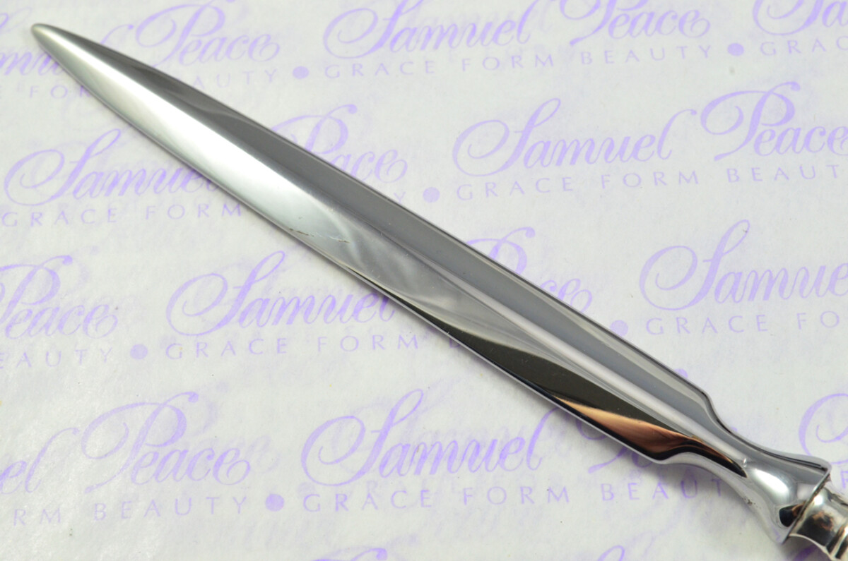 John Yates Sheffield Sterling Silver Handled Letter Opener Helmshore Pattern 1918 Cased - Image 5