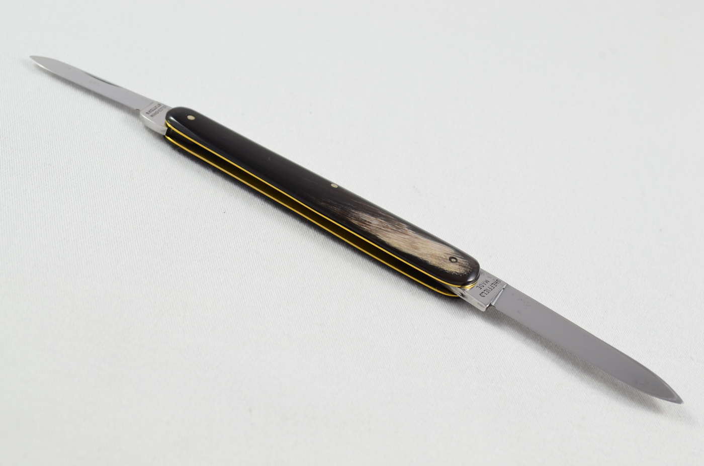 Manchester R. Kelly 2 Piece Buffalo Horn Handled Pen Knife c.1940 - Image 5