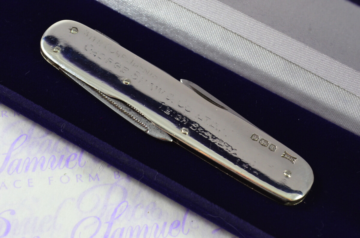 Walker & Hall Silver Scaled 3 Bladed Fully Restored Sheffield Made Pen/Pocket Knife 1926