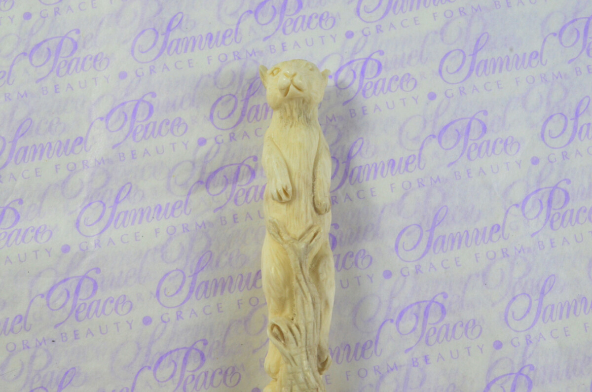 Fantastic Hand Carved Squirrel Stag Antler Horn Handle Magnifying Glass Silver Ferrule 1918 Made Sheffield England - Image 7