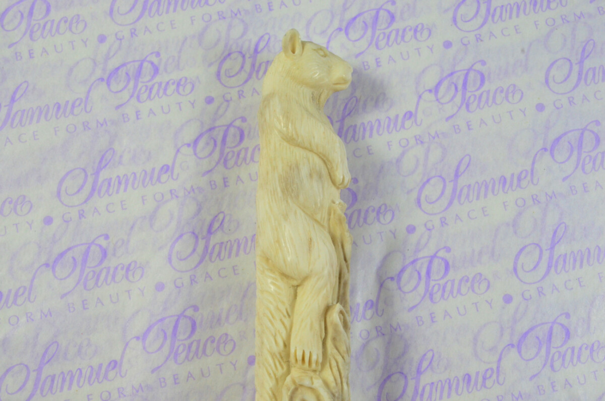 Fantastic Hand Carved Squirrel Stag Antler Horn Handle Magnifying Glass Silver Ferrule 1918 Made Sheffield England - Image 8