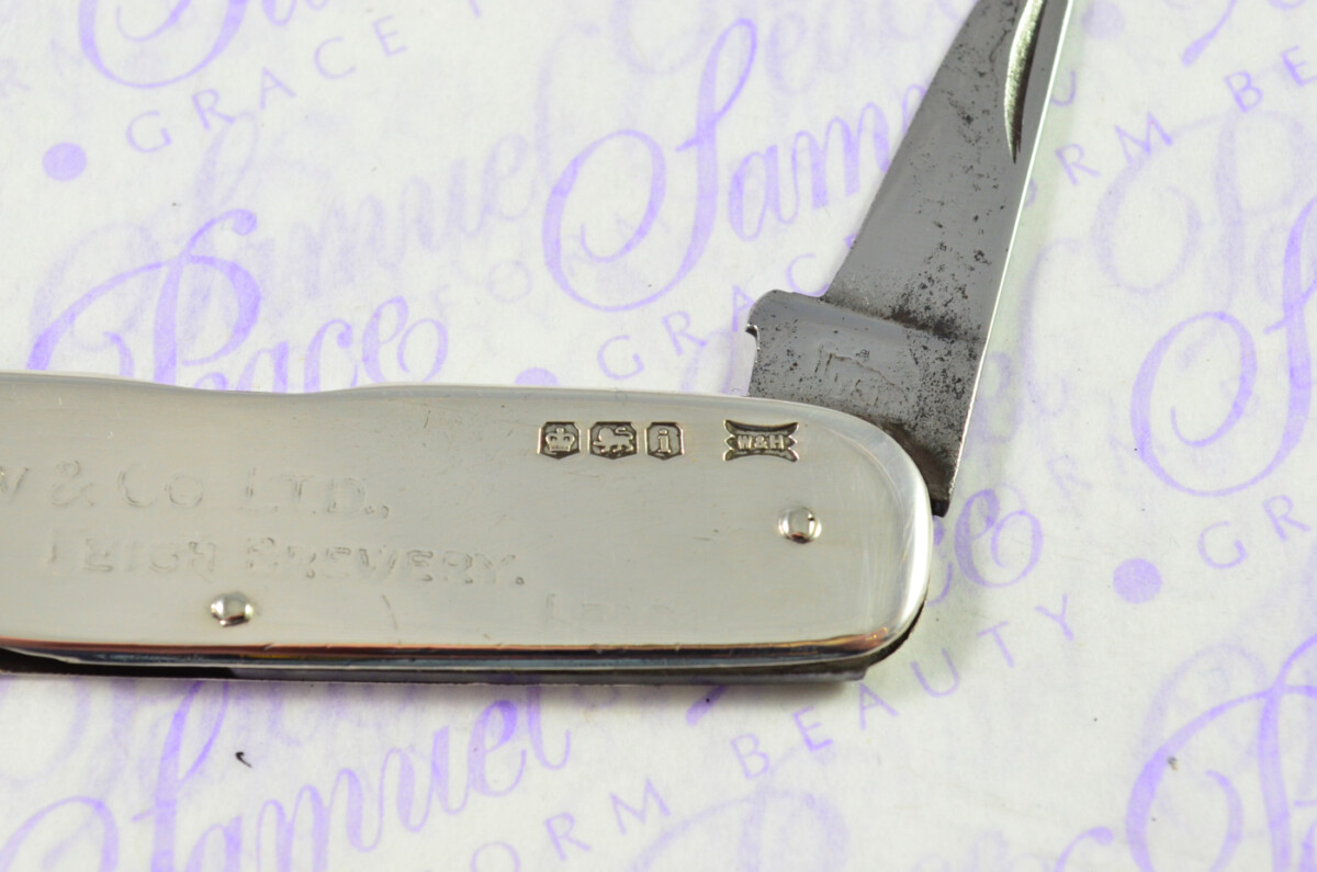 Walker & Hall Silver Scaled 3 Bladed Fully Restored Sheffield Made Pen/Pocket Knife 1926 - Image 3