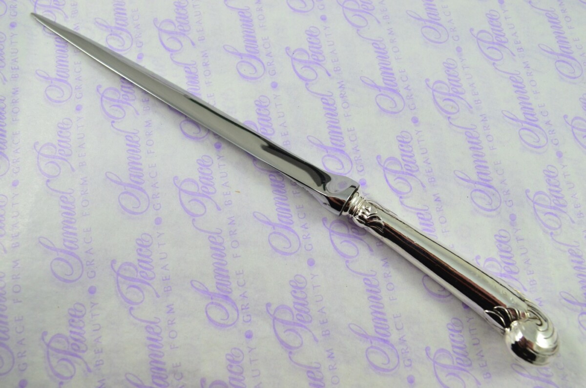 John Sanderson & Co Sheffield Sterling Silver Handled Letter Opener/Paper knife Pistol Pattern 1900 - Image 2