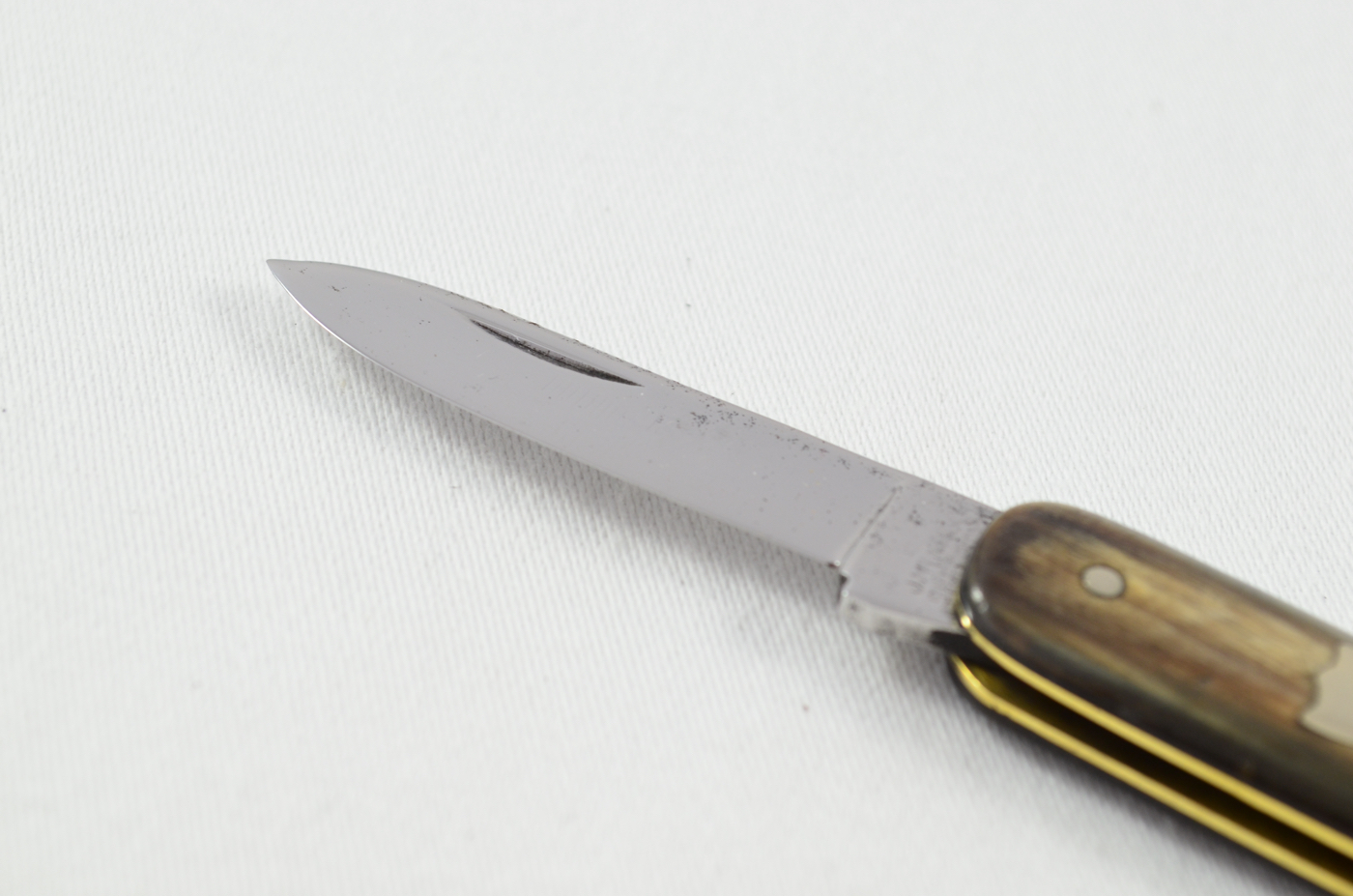 J. Milner 2 Piece Buffalo Horn Handled Pen Knife c.1920 Sheffield - Image 2