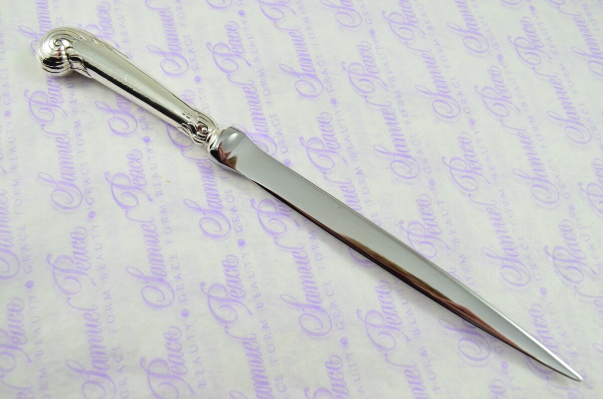 John Sanderson & Co Sheffield Sterling Silver Handled Letter Opener/Paper knife Pistol Pattern 1900 - Image 4