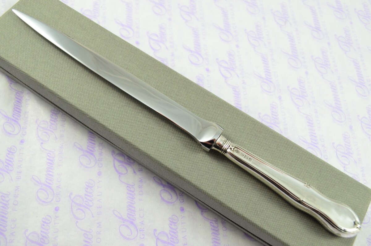 John Biggin Sheffield Sterling Silver Handled Letter Opener/Paper knife Coylton Pattern 1911