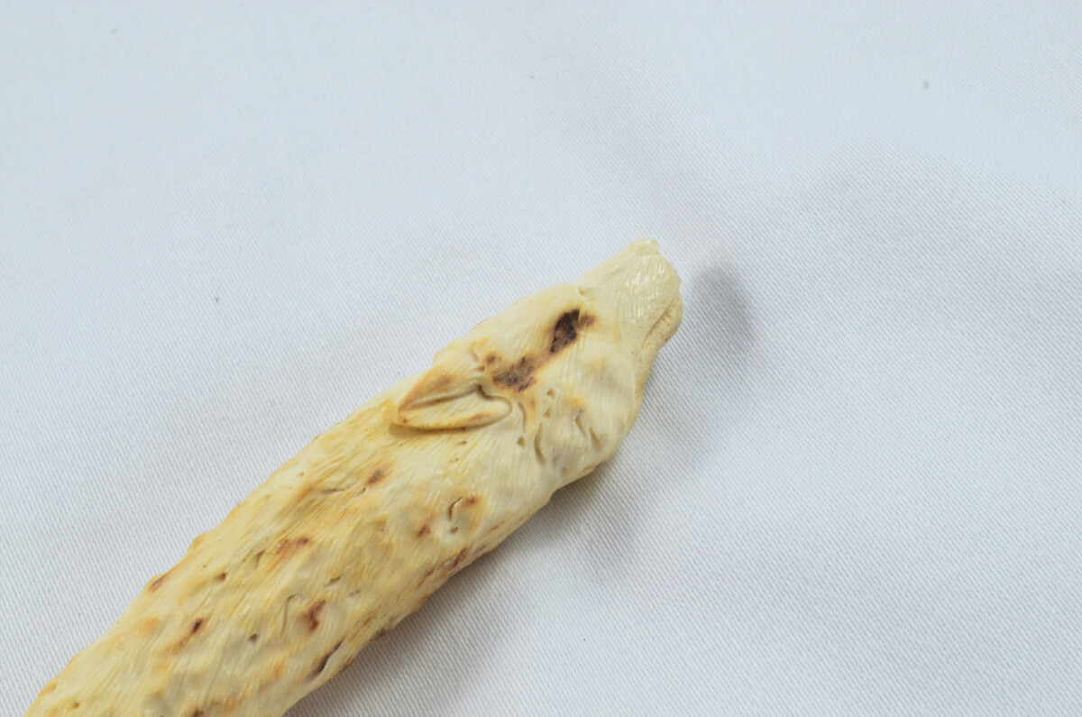 Carved Wolf Walking Stick Cane Top Handle Stag Antler Horn Made Sheffield England