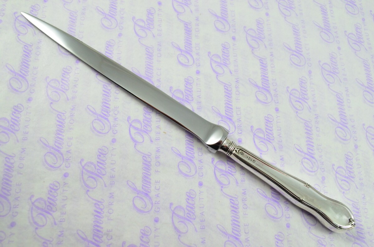 John Biggin Sheffield Sterling Silver Handled Letter Opener/Paper knife Coylton Pattern 1911 - Image 2