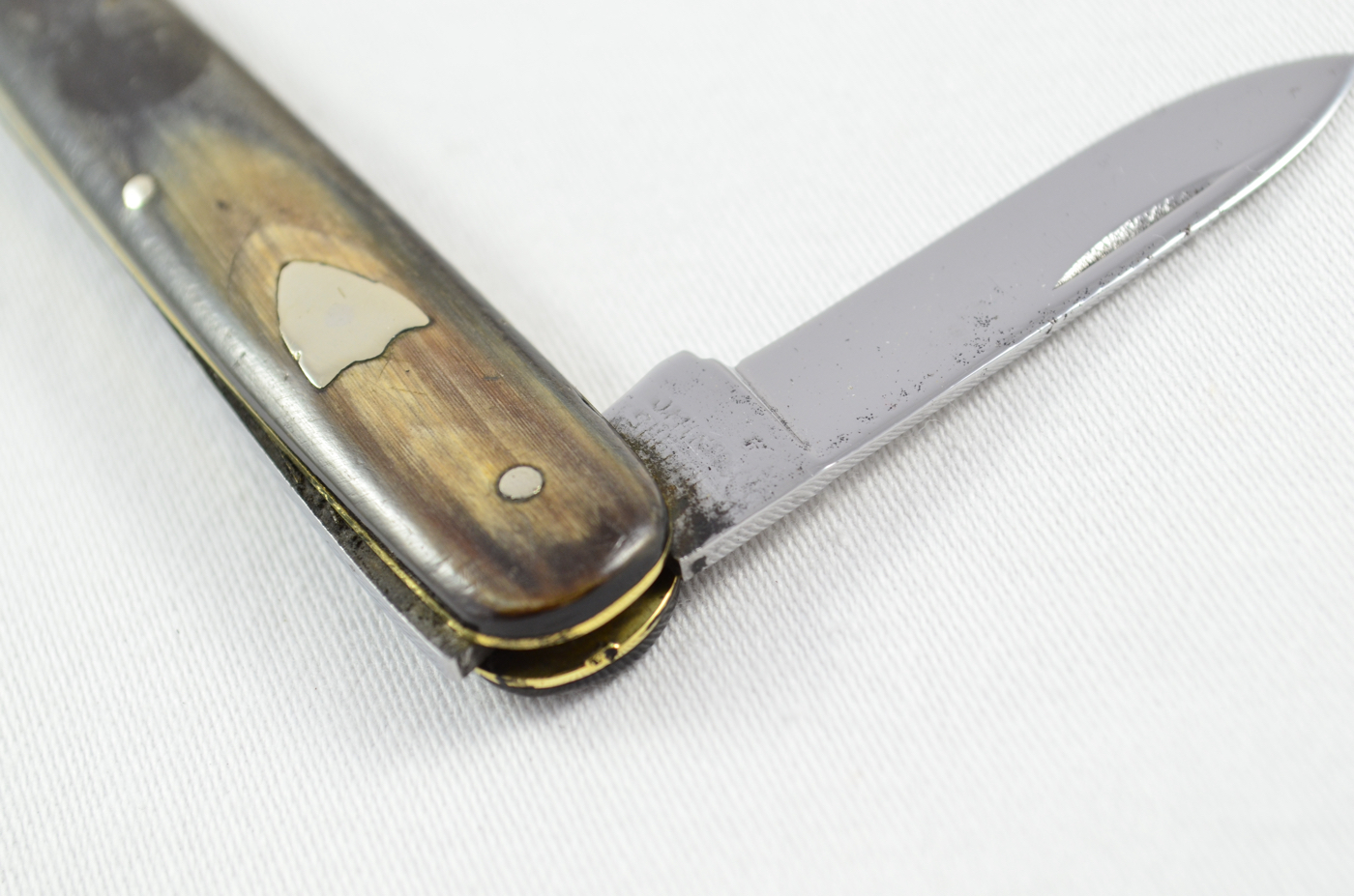 J. Milner 2 Piece Buffalo Horn Handled Pen Knife c.1920 Sheffield - Image 5