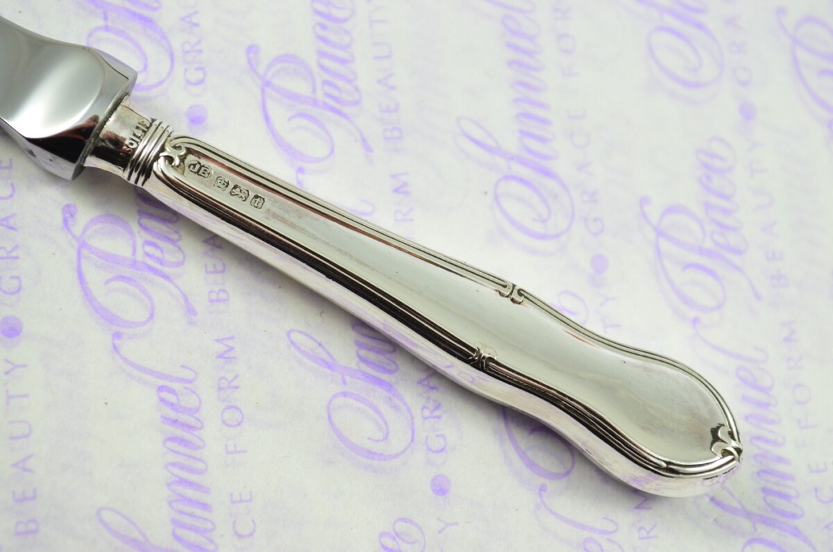 John Biggin Sheffield Sterling Silver Handled Letter Opener/Paper knife Coylton Pattern 1911 - Image 3