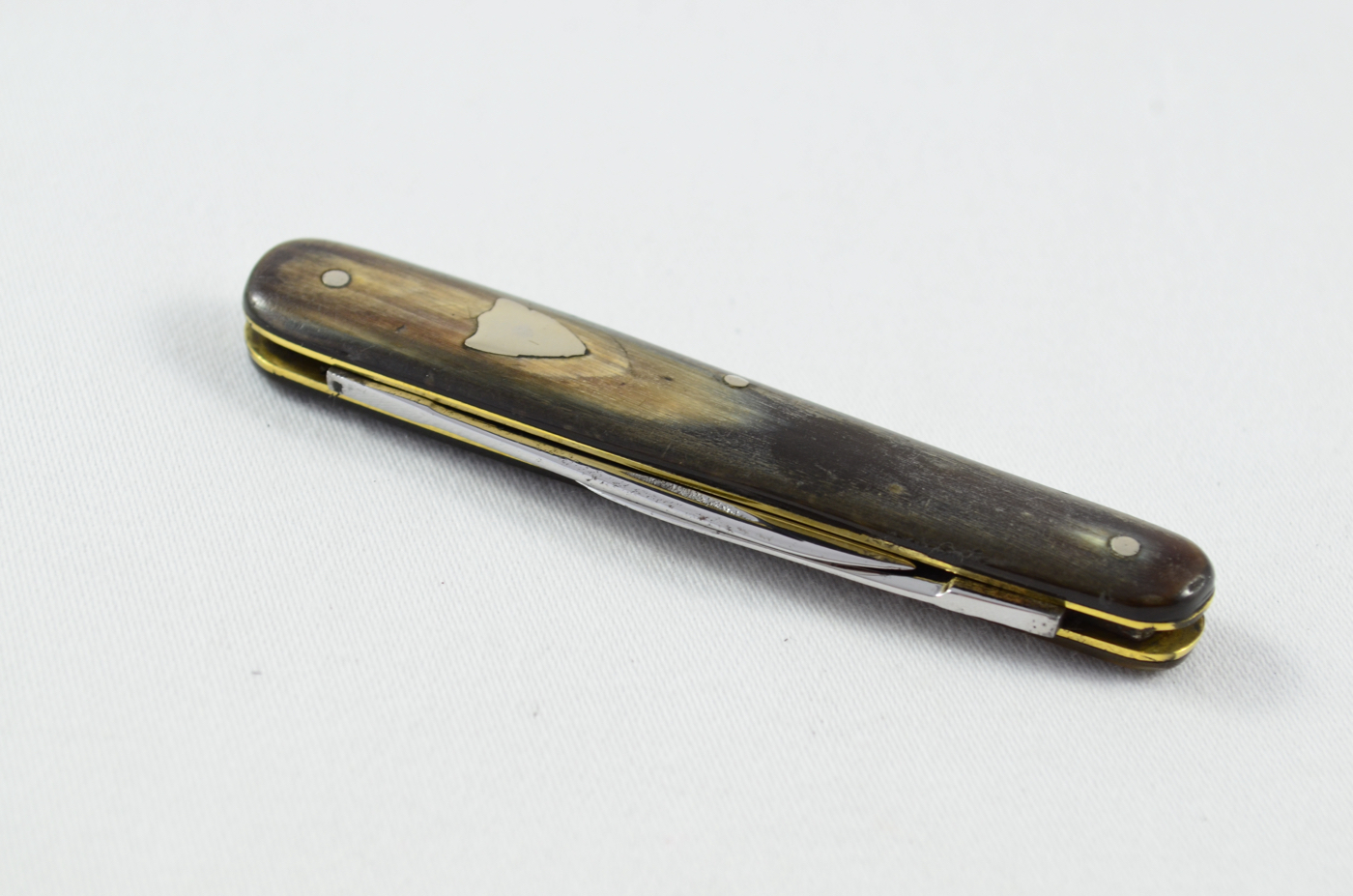 J. Milner 2 Piece Buffalo Horn Handled Pen Knife c.1920 Sheffield - Image 6