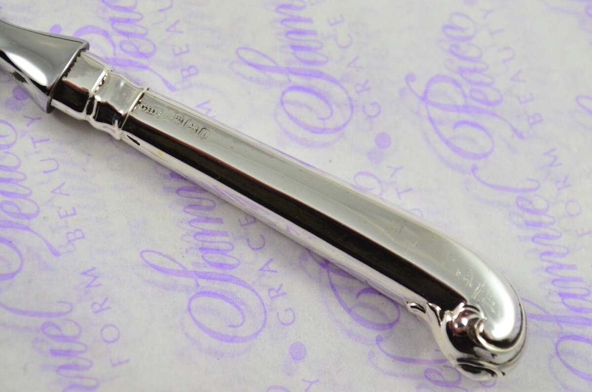 George Henry Beatson Sheffield Sterling Silver Handled Letter Opener/Paper knife Pistol Pattern 1903 - Image 3