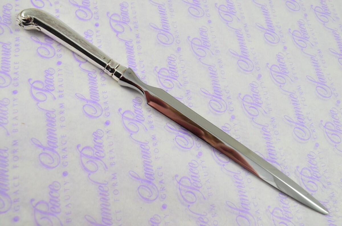 George Henry Beatson Sheffield Sterling Silver Handled Letter Opener/Paper knife Pistol Pattern 1903 - Image 4
