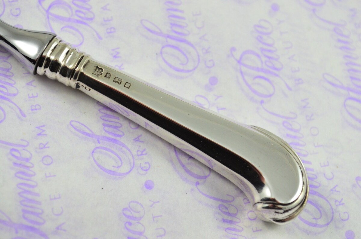 R.C. London Silver Handled Letter Opener/Paper knife Octagonal Pistol Pattern 1933 - Image 3