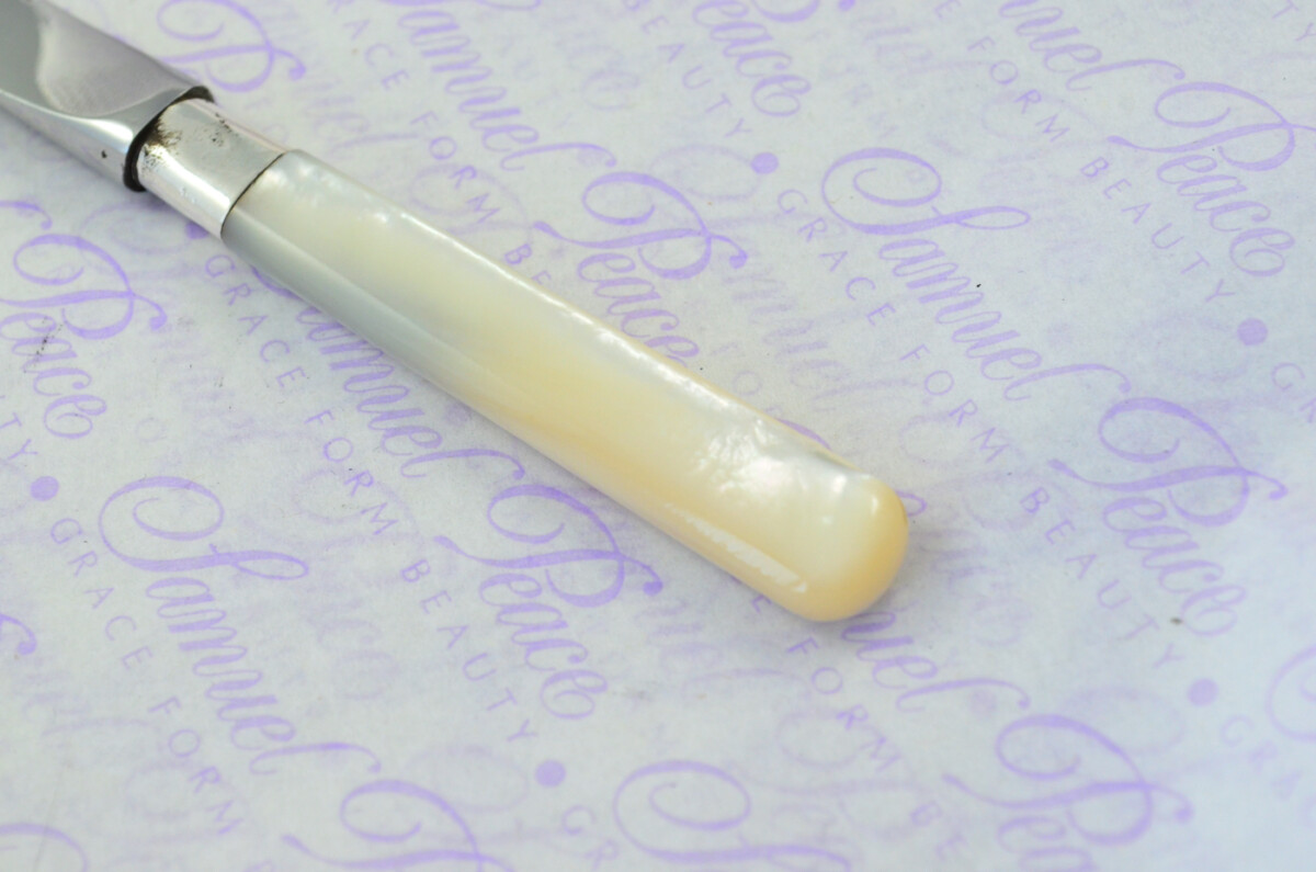 Allen & Darwin Carved Mother of Pearl Handled Letter Opener Sheffield 1912 Cased - Image 3