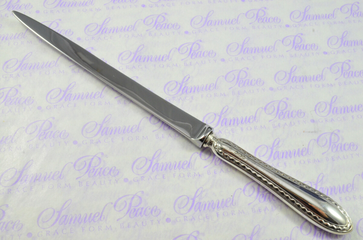 John Biggin Sheffield Sterling Silver Handled Letter Opener Feather Edge Pattern 1924 Cased - Image 3