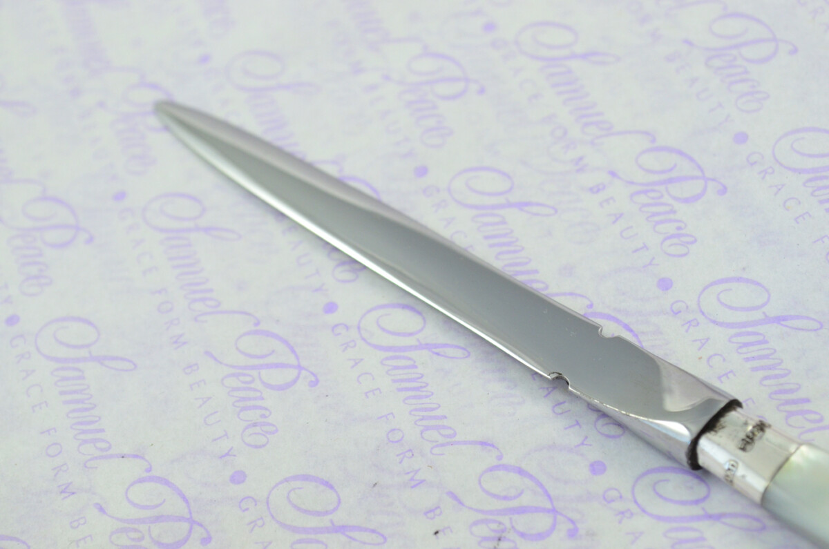 Allen & Darwin Carved Mother of Pearl Handled Letter Opener Sheffield 1912 Cased - Image 5
