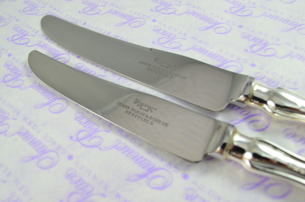 4 Table &  4 Dessert Knives Sterling Silver 1969 Dubarry Pattern J Dixon & Sons Sheffield Assayed - Image 6
