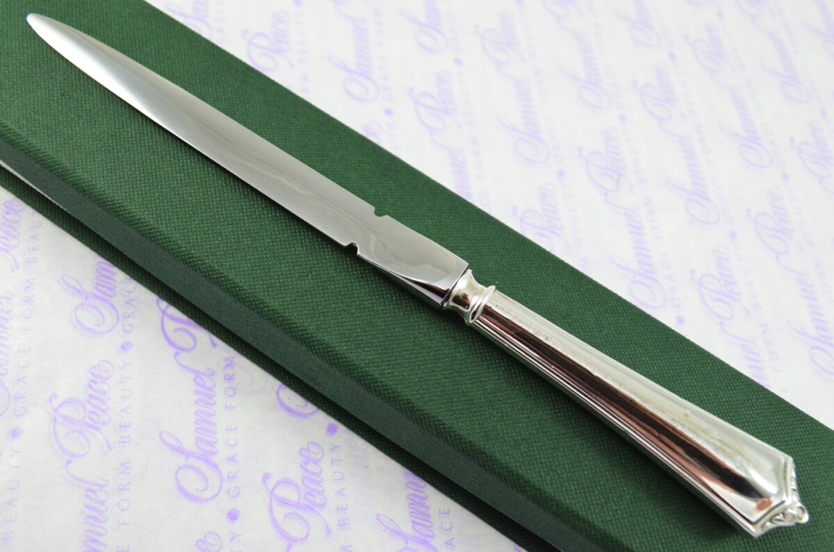 C W Fletcher Sheffield Sterling Silver Handled Letter Opener/Paper knife St Madoes Pattern 1918