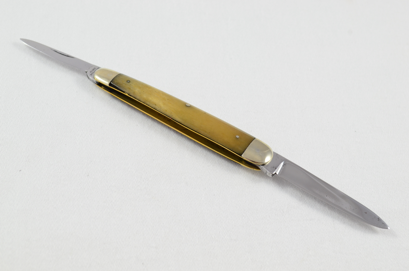 Henry Barnscorne & Sons 2 Piece Buffalo Horn Handled Pen Knife c.1910 Sheffield - Image 4