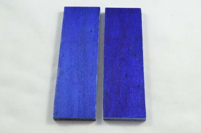 Pair of Electric Blue Laminated Wood Knife Scales Knife Making Parts Wood Blanks - Image 2