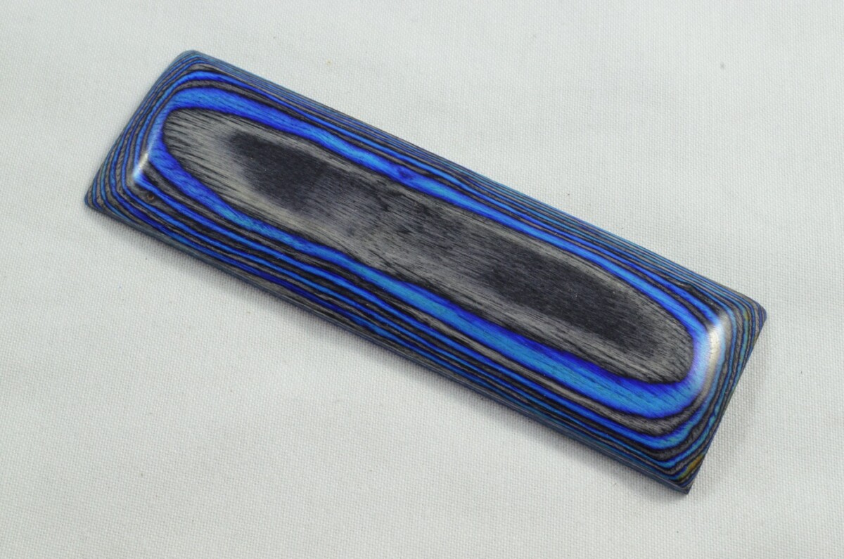 Pair of Electric Blue Laminated Wood Knife Scales Knife Making Parts Wood Blanks - Image 3