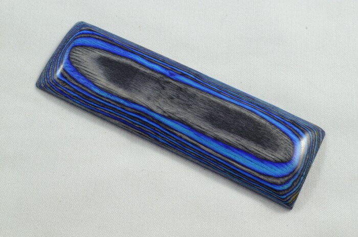 Pair of Electric Blue Laminated Wood Knife Scales Knife Making Parts Wood Blanks - Image 3