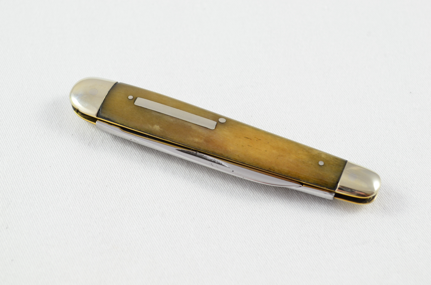 Henry Barnscorne & Sons 2 Piece Buffalo Horn Handled Pen Knife c.1910 Sheffield - Image 6