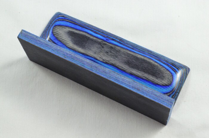 Pair of Electric Blue Laminated Wood Knife Scales Knife Making Parts Wood Blanks - Image 4