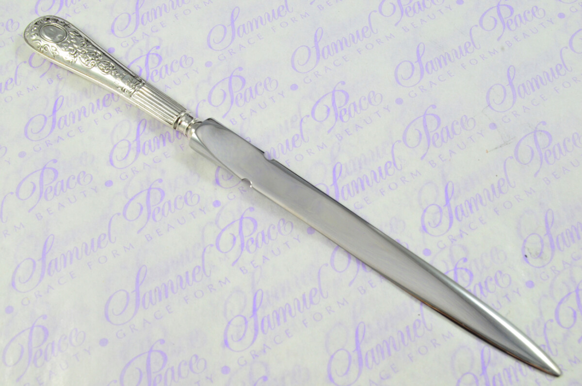 William Yates Sheffield Sterling Silver Handled Letter Opener Queensbury Pattern 1909 Cased - Image 8