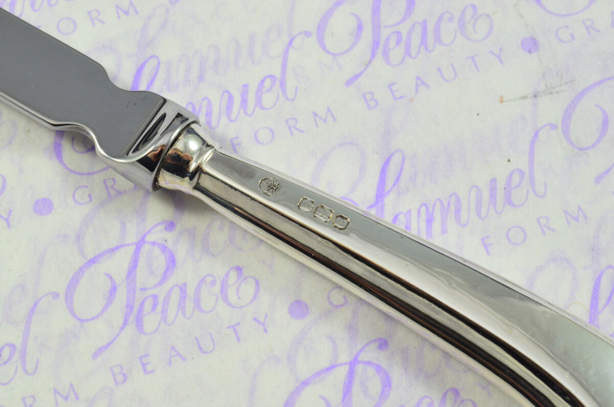 William Hutton & Sons Sheffield Sterling Silver Handled Letter Opener Pistol Pattern 1917 Cased - Image 5
