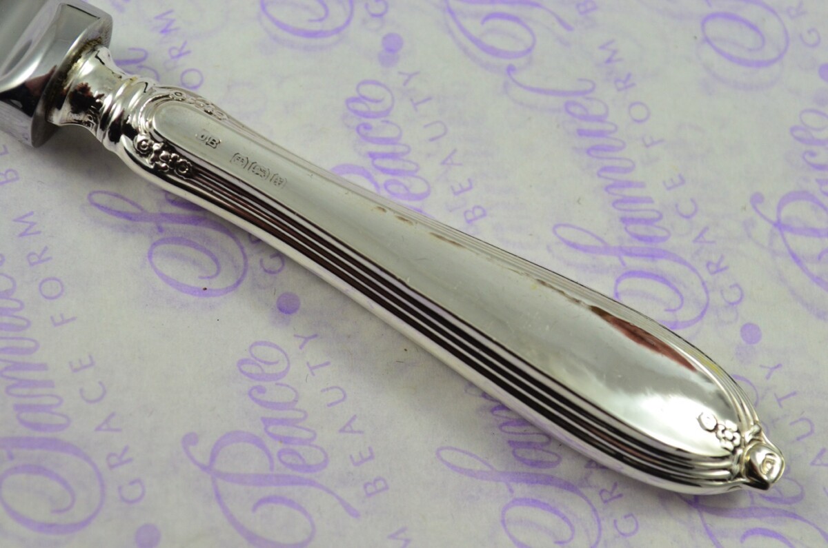 John Biggin Sheffield Sterling Silver Handled Letter Opener/Paper knife Tripple Thread Pattern 1915 - Image 3