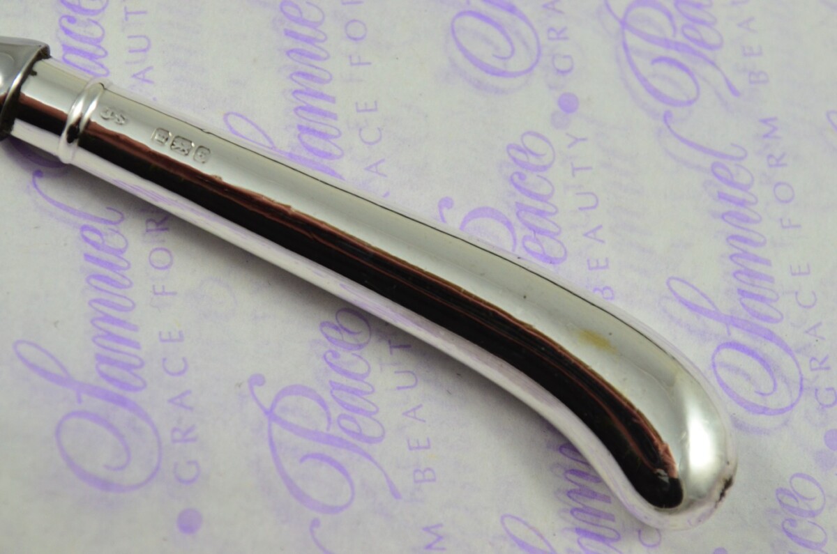 John Sanderson Sheffield Sterling Silver Handled Letter Opener/Paper knife Pistol Pattern 1910 - Image 3