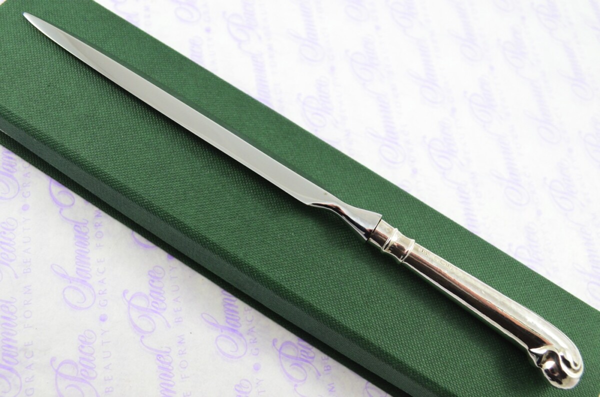 Henry Atkinson Sheffield Sterling Silver Handled Letter Opener/Paper knife Pistol Pattern 1913
