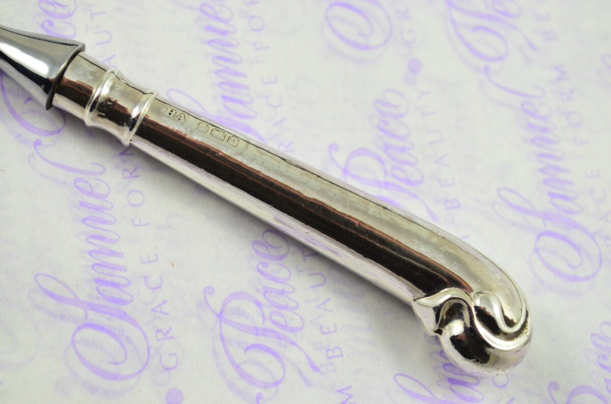 Henry Atkinson Sheffield Sterling Silver Handled Letter Opener/Paper knife Pistol Pattern 1913 - Image 3