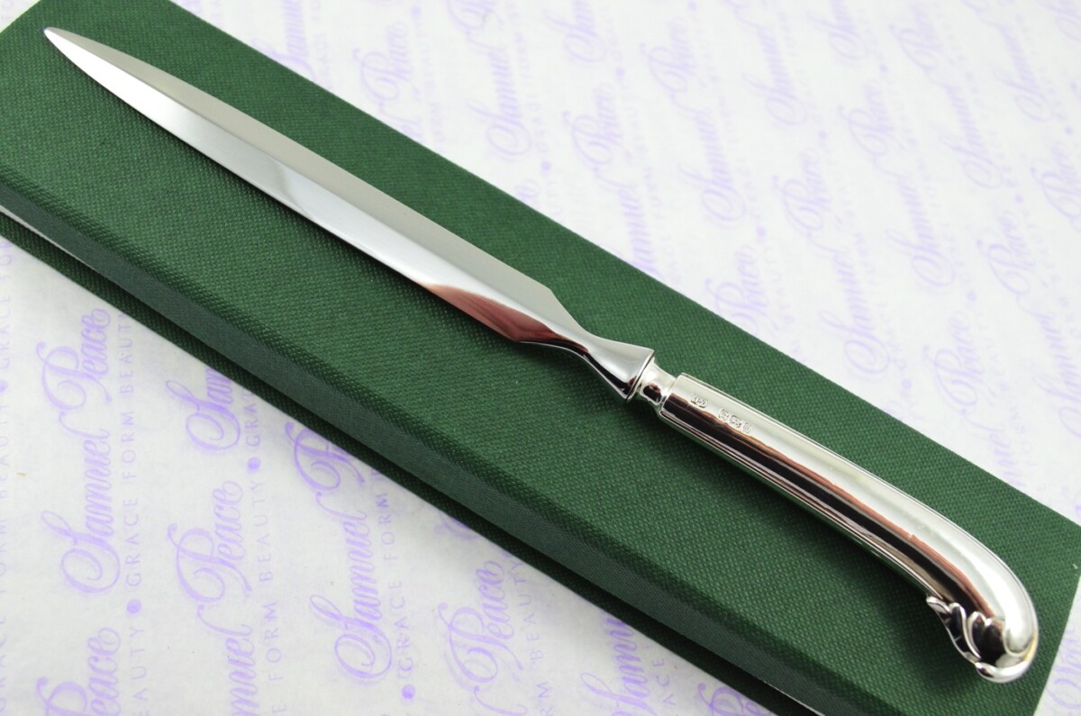 John Yates Sheffield Sterling Silver Handled Letter Opener/Paper knife Pistol Pattern 1911