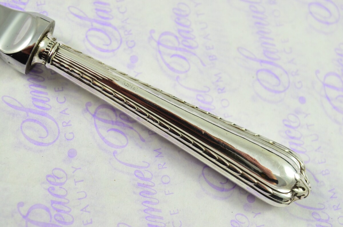 John Yates Sheffield Sterling Silver Handled Letter Opener/Paper knife Tarbat Pattern 1901 - Image 3
